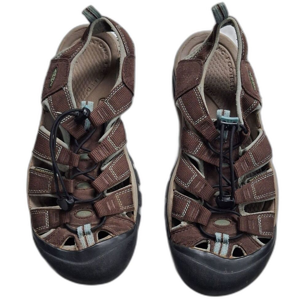 KEEN Newport Brown Leather Waterproof Sport Hiking Sandals Womens Size 11 Gorp